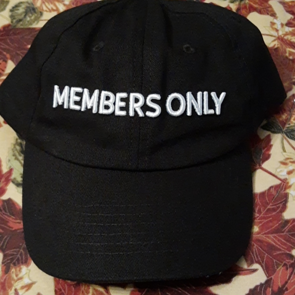 Black *Members Only* Baseball Cap/Hat